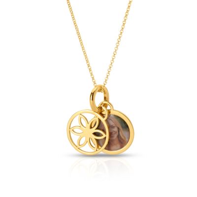 Blossom Photo Necklace [18K Gold Plated]