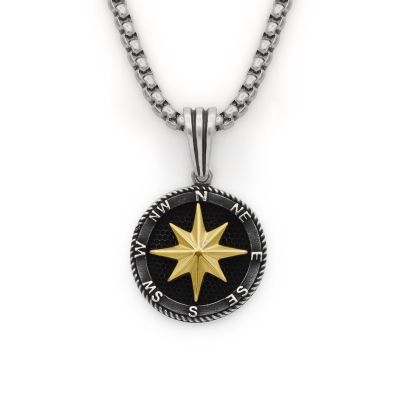 Polaris Star Necklace for Men - Sterling Silver
