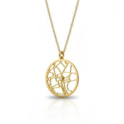 Talisa Delicate Map Necklace [14 Karat Gold]