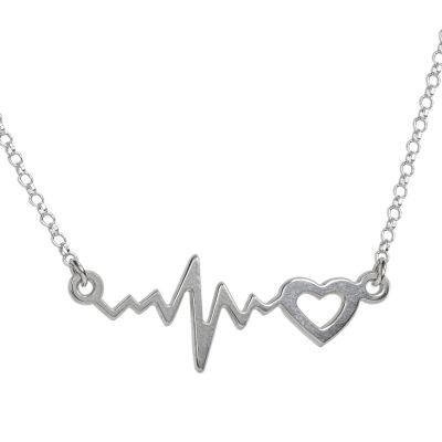 Collar Ritmo de mi Corazón [Plata de Ley]