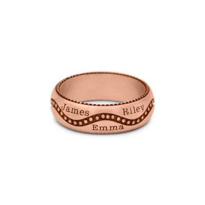 Road Taken Name Ring [18K Rose Gold Plated]