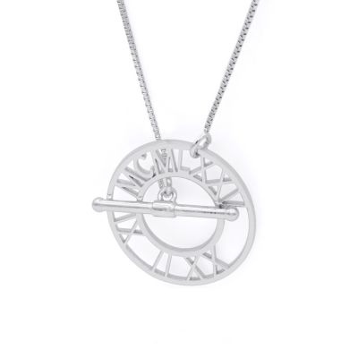 Talisa Kette mit Datum [Sterlingsilber] – Römische Ziffern