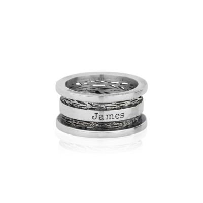 Family Roots Name Ring [Sterling Silver]