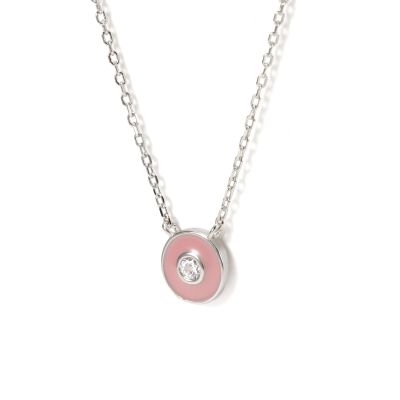 Rosé Halo Necklace [Sterling Silver]