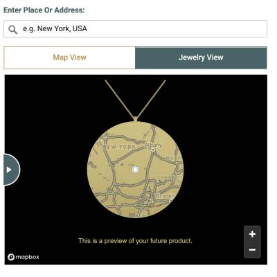 Precious Spot Engraved Map Necklace [18K Gold Vermeil]