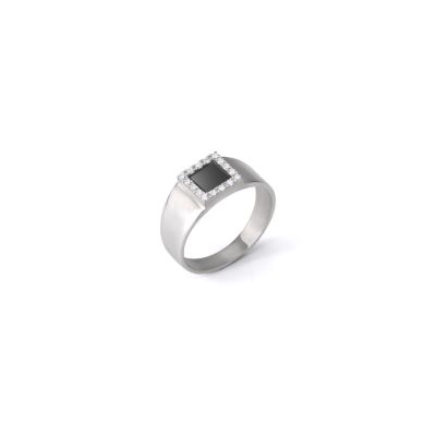 Amelia Diamond Ring with Nano Bible [Sterling Silver]