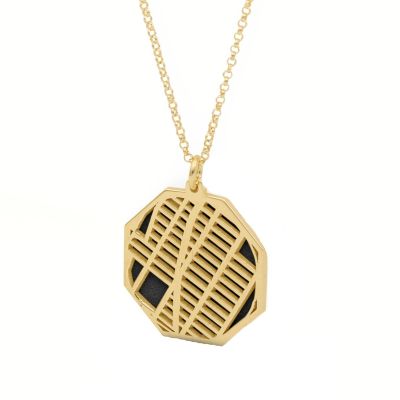 Family Paths Silhouette Map Necklace [14 Karat Gold]