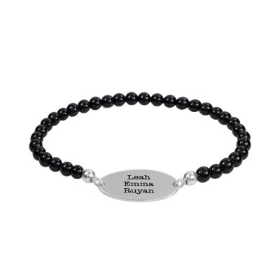 Clear Mark Onyx Name Bracelet [Sterling Silver]