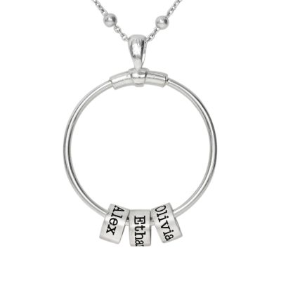 Collar con Nombre Círculo Familiar [Plata de Ley]