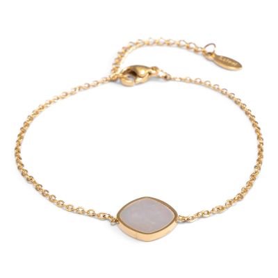 Curvy Square Charm Bracelet