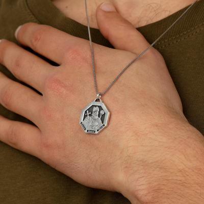 St Patrick's Personalized Necklace For Men - Sterling Silver