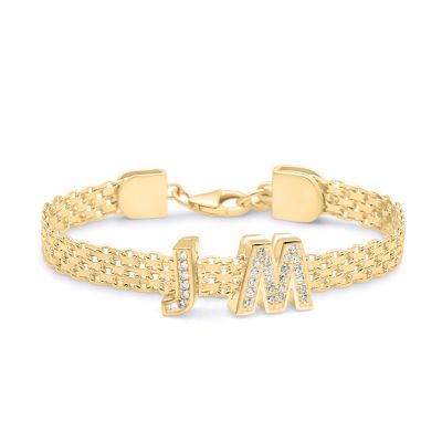 Talisa Charms Initial Bracelet [18K Gold Plated]