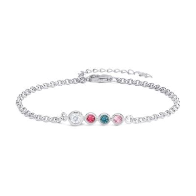 Talisa Stars Birthstone Bracelet with 0.20 ct Diamond [Sterling Silver]