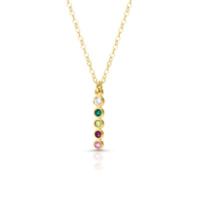 Talisa Stars Birthstone Necklace With 0.10ct Diamond [18K Gold Vermeil]