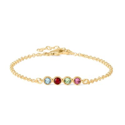 Bracciale con Stelle e Pietra di Nascita di Talisa [Oro Vermeil 18kt]