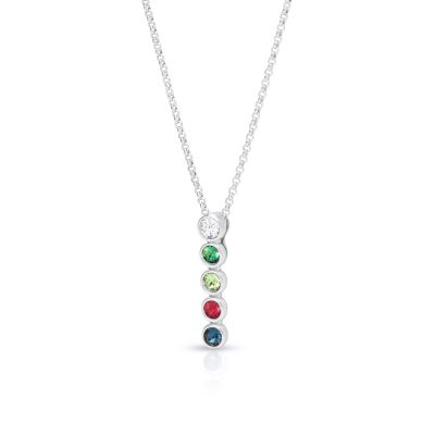 Talisa Stars Gemstone Necklace with 0.10ct Diamond [Sterling Silver]