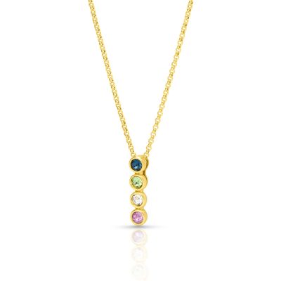 Talisa Stars Gemstone Necklace [18K Gold Vermeil]