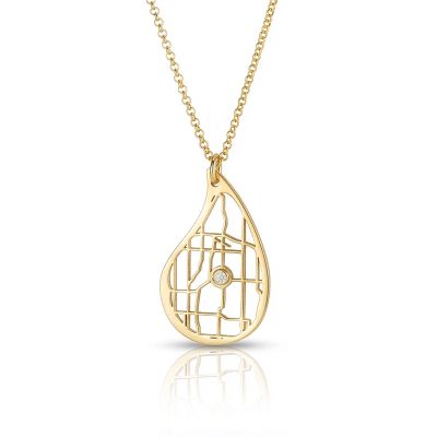 Threads Of Life Delicate Map Necklace [18K Gold Plated]