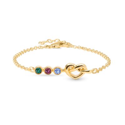 Ties of the Heart Birthstone Bracelet [18K Gold Vermeil]