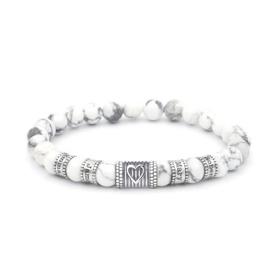 Ties Of The Heart Howlite Bracelet [Silver]