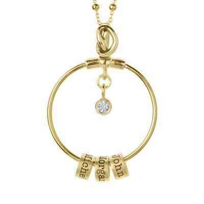 Collana Nodi Speciali con Diamante [Oro Vermeil 18kt]
