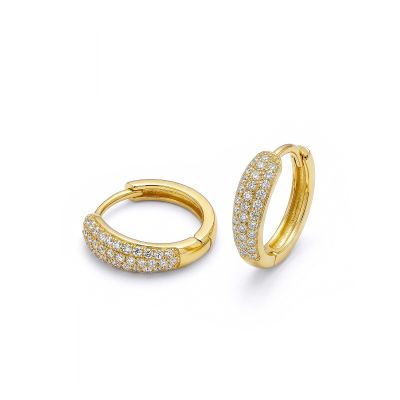 Twinkling Hoop Earrings [18K Gold Plated]