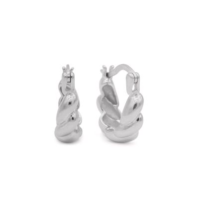 Twisted Style Hoop Earrings [Sterling Silver]