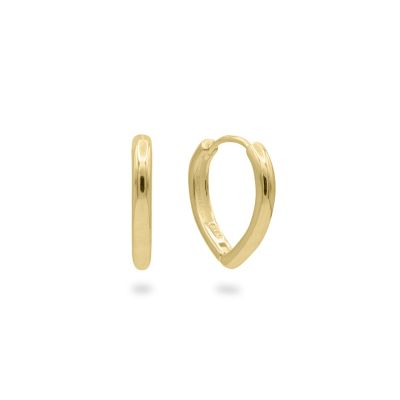 V-Shape Hoop Earrings [18K Gold Vermeil]