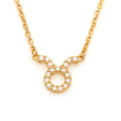 Zodiac Sign Necklace with Diamonds [18K Gold Vermeil]