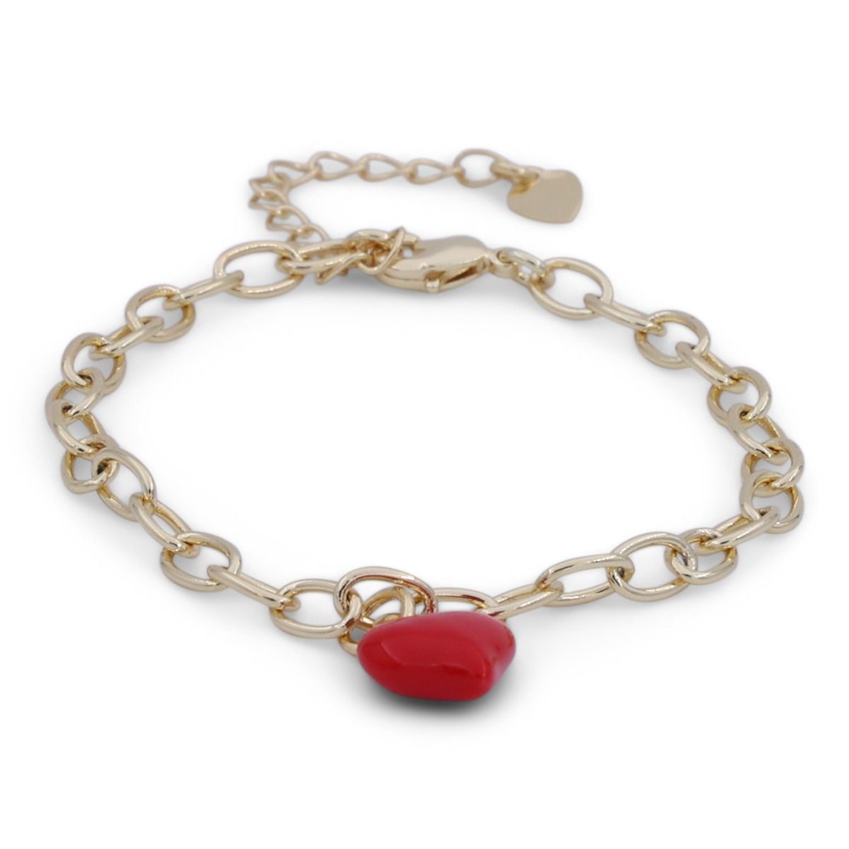 Glossy Love Charm Bracelet [Gold Plated]