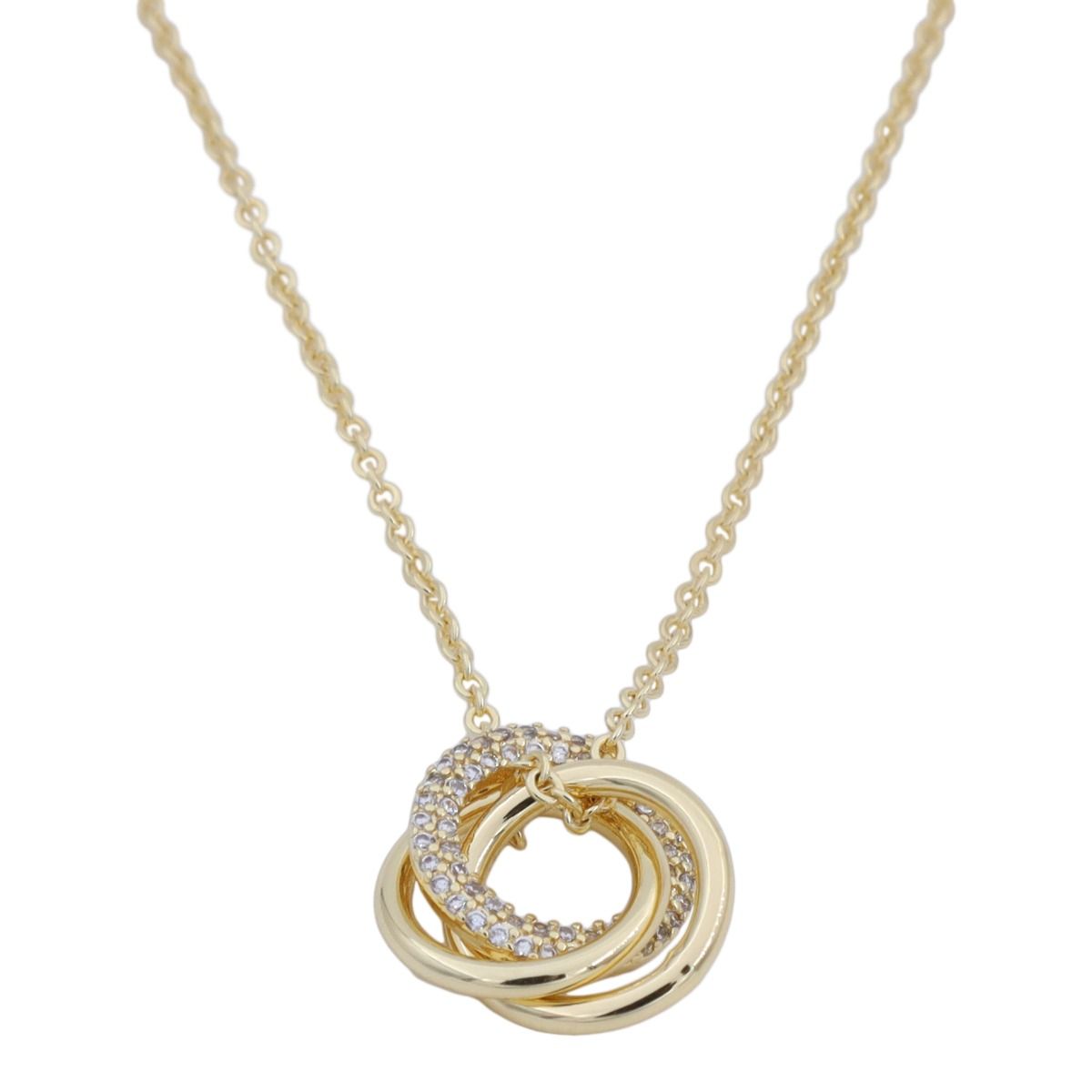 Linked Circles Shine Necklace [Gold Plated]