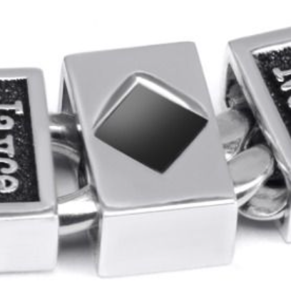 Material - Extra Name Bible Bead For Cuban Link Chain [Sterling Silver]