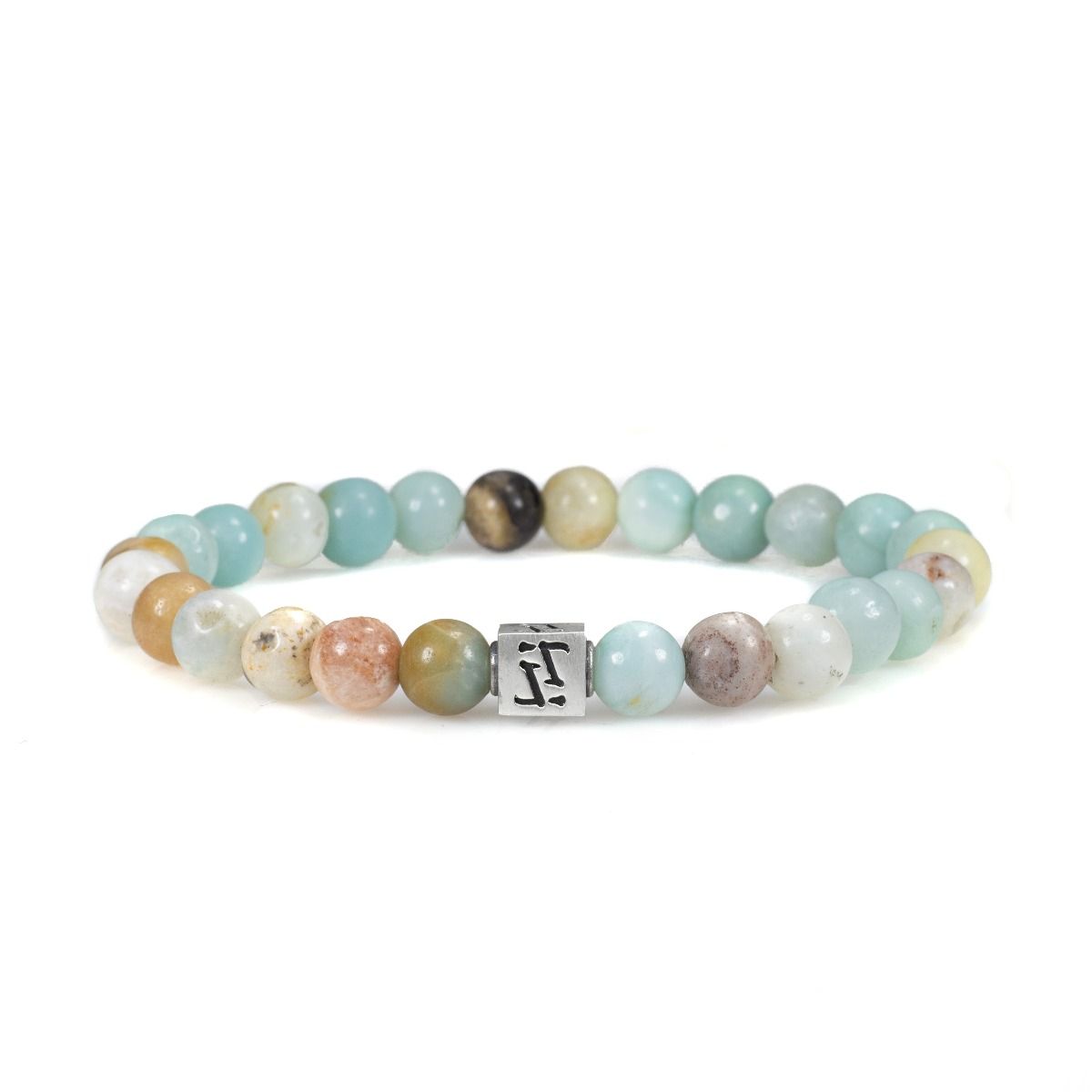 Klassisches Armband aus Amazonit für Damen [Sterlingsilber]