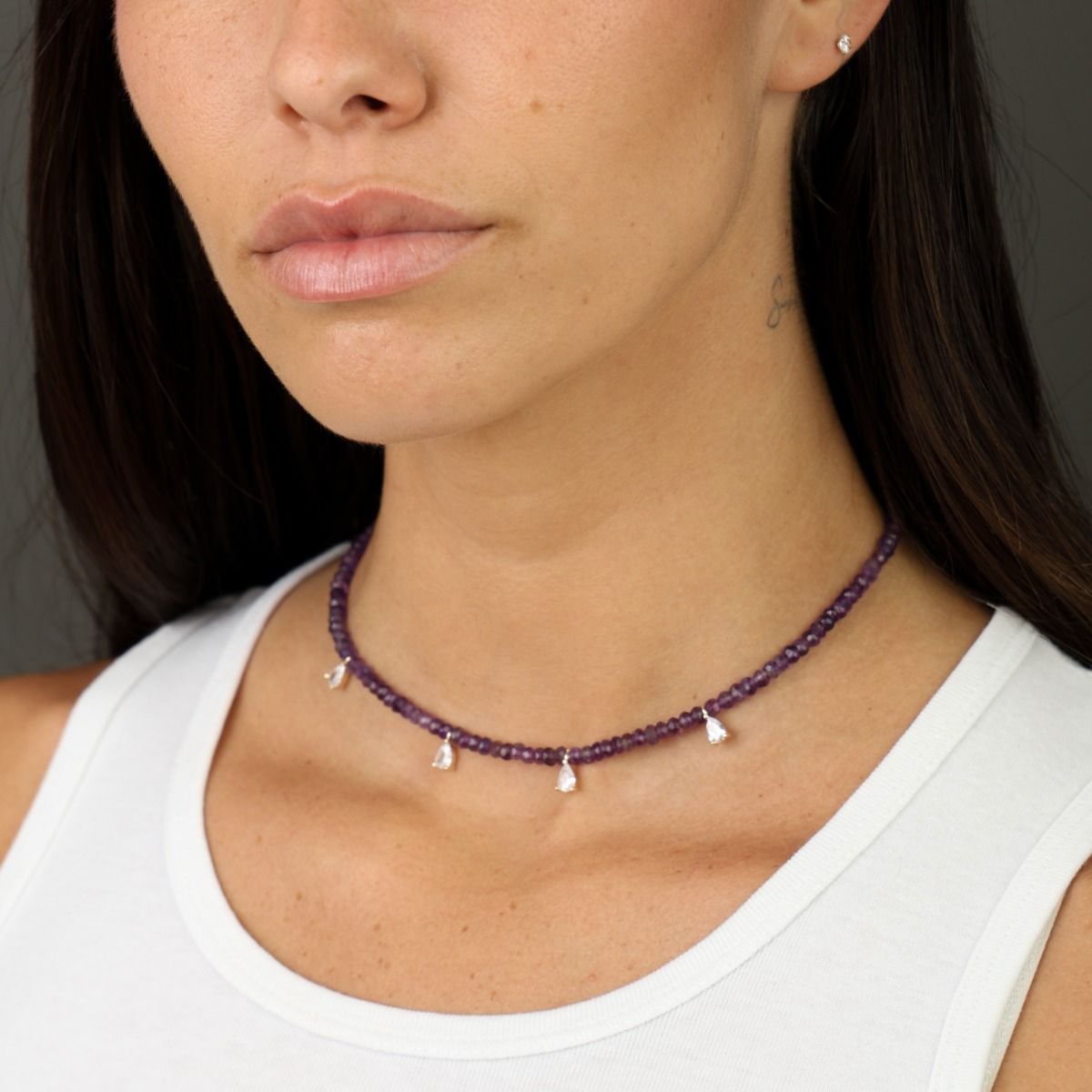 Enchanted Amethyst Necklace with Crystals