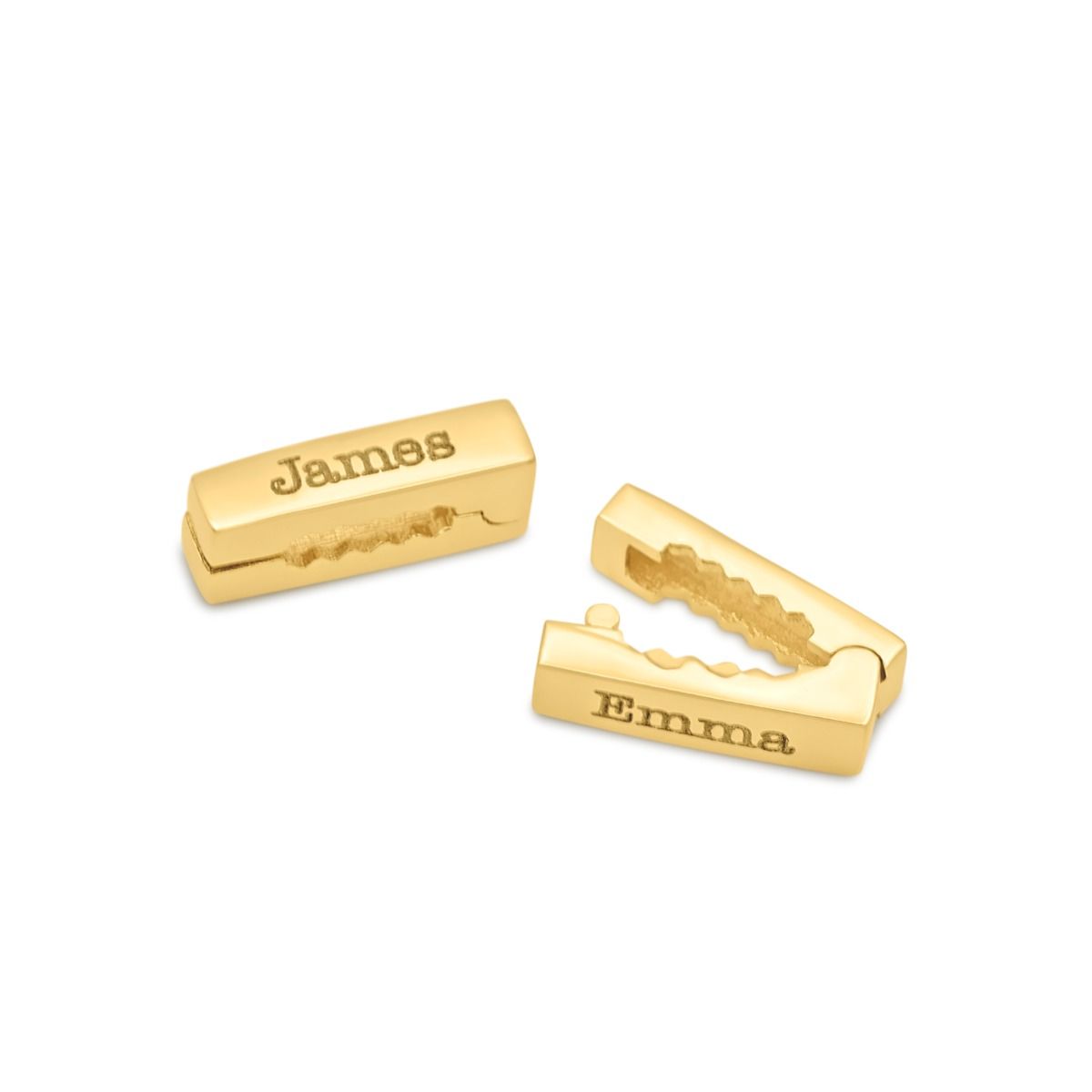 Balken Anhänger für Verzauberte Charms Milanaise Kette [750er Gold Vermeil]
