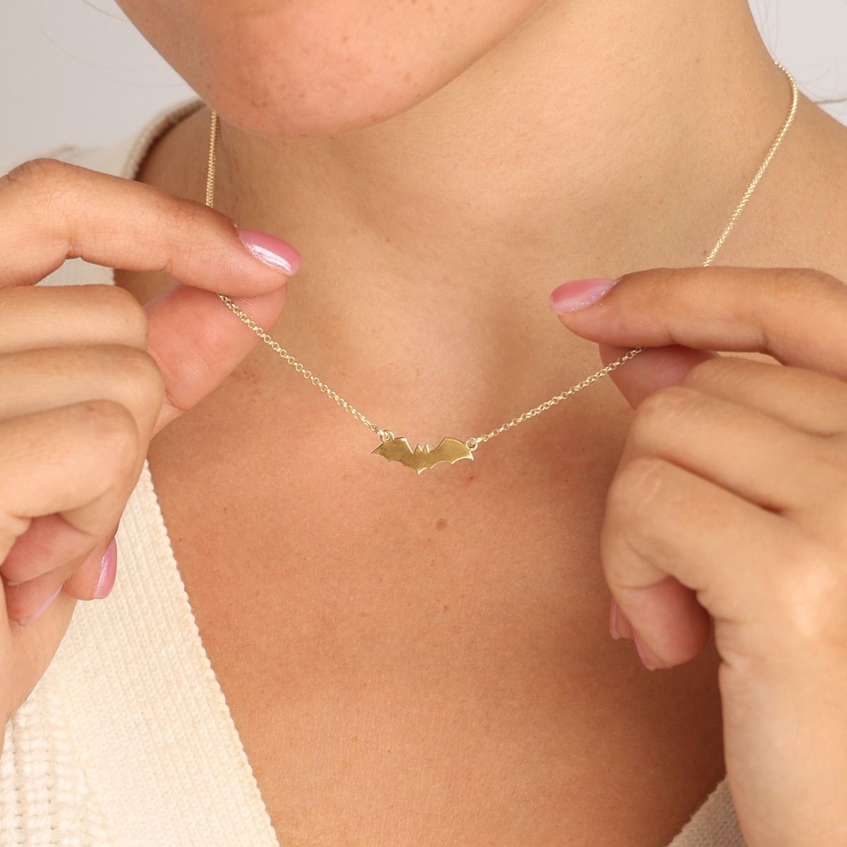 Moonlit Bat Pendant [18K Gold Plated]