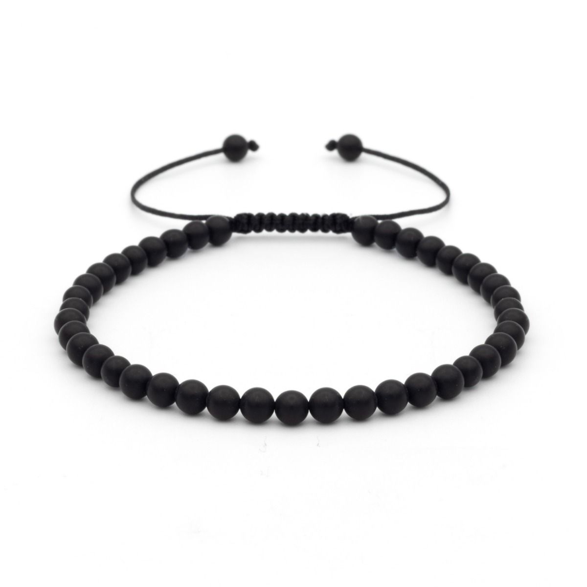 Black Onyx Beaded Bracelet - 4mm