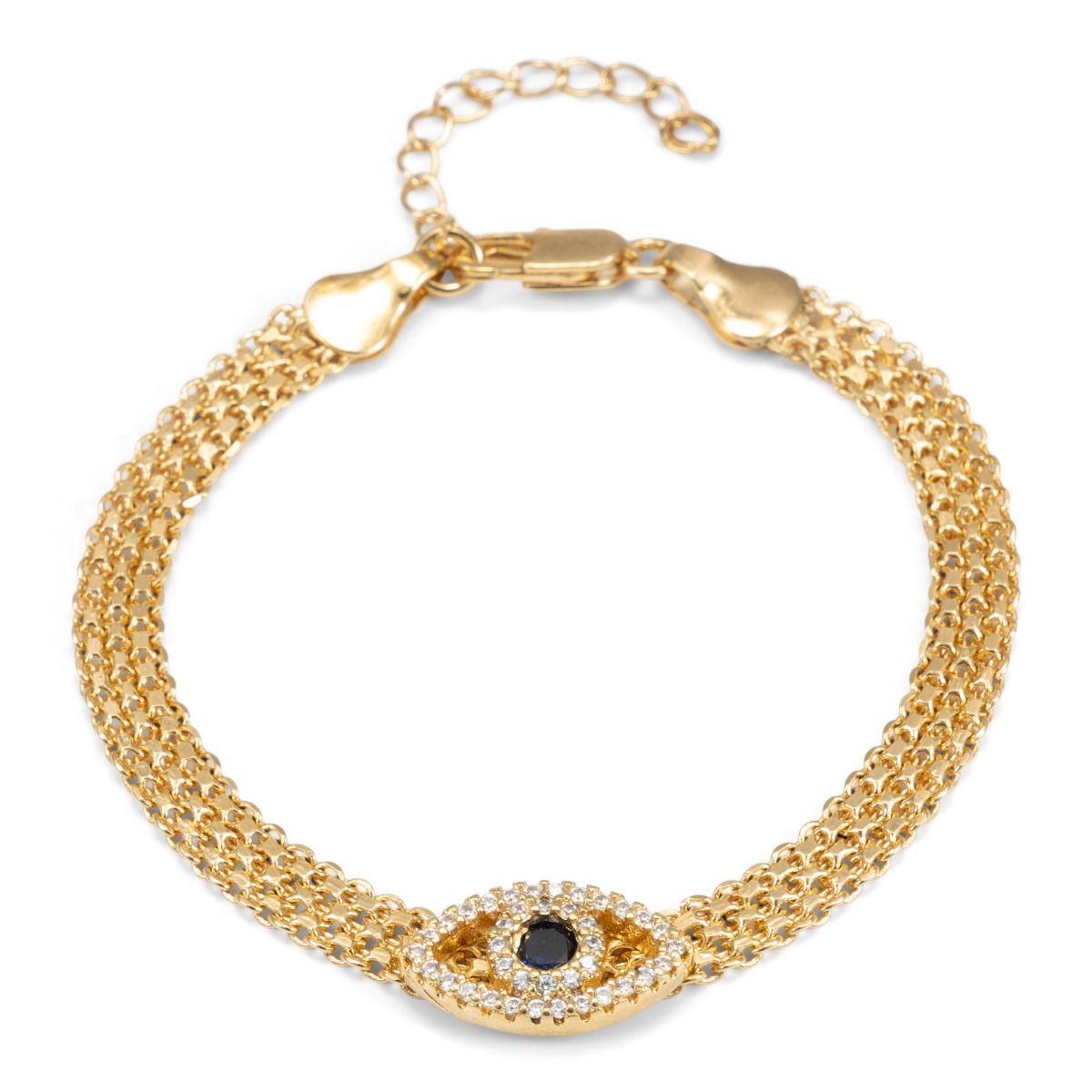Aurora Evil Eye Milanese Bracelet [18K gold plated]