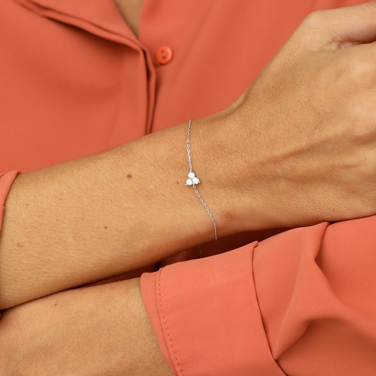 Crystal Bloom Bracelet [Sterling Silver]