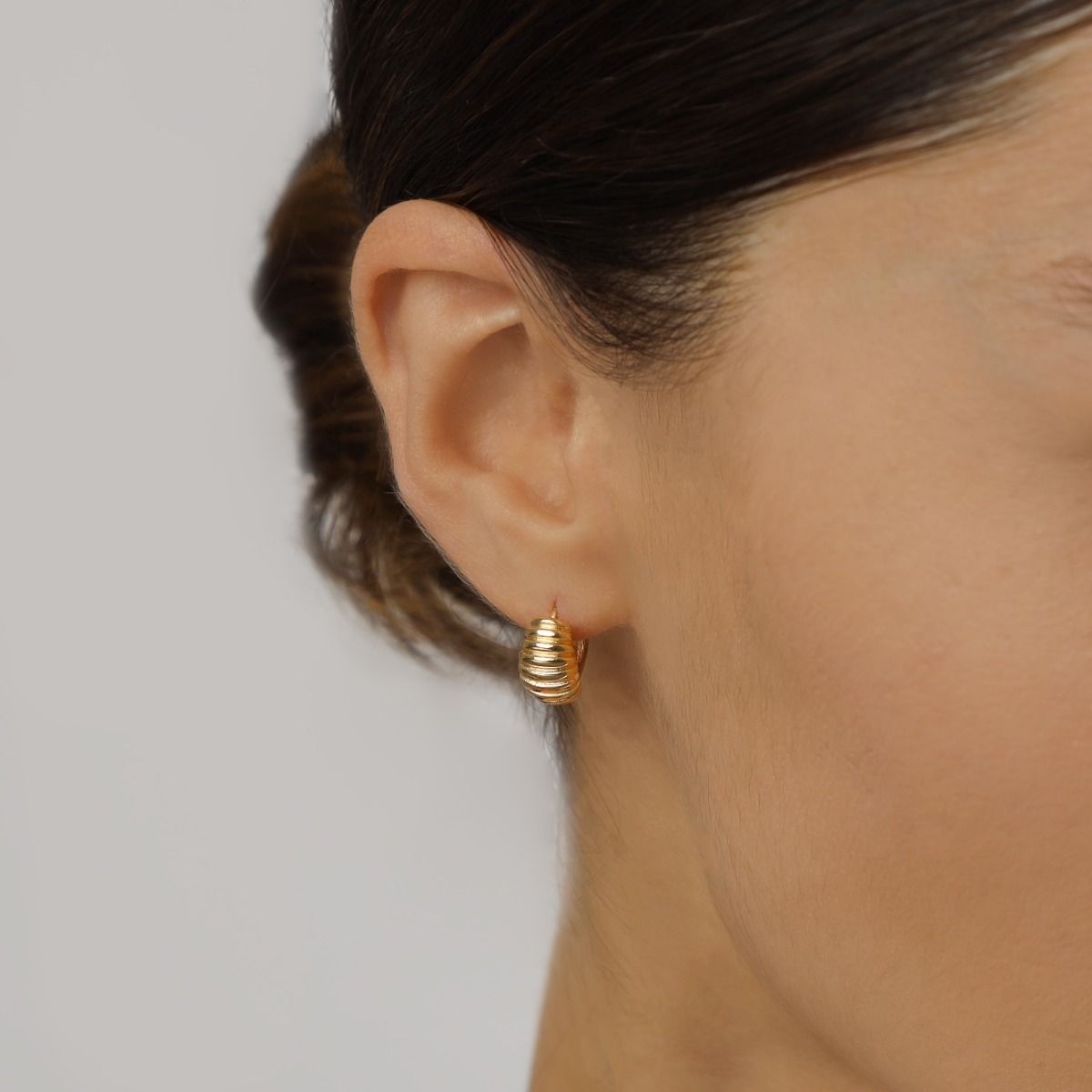 Braided Hoop Earrings [18K Gold Plated]