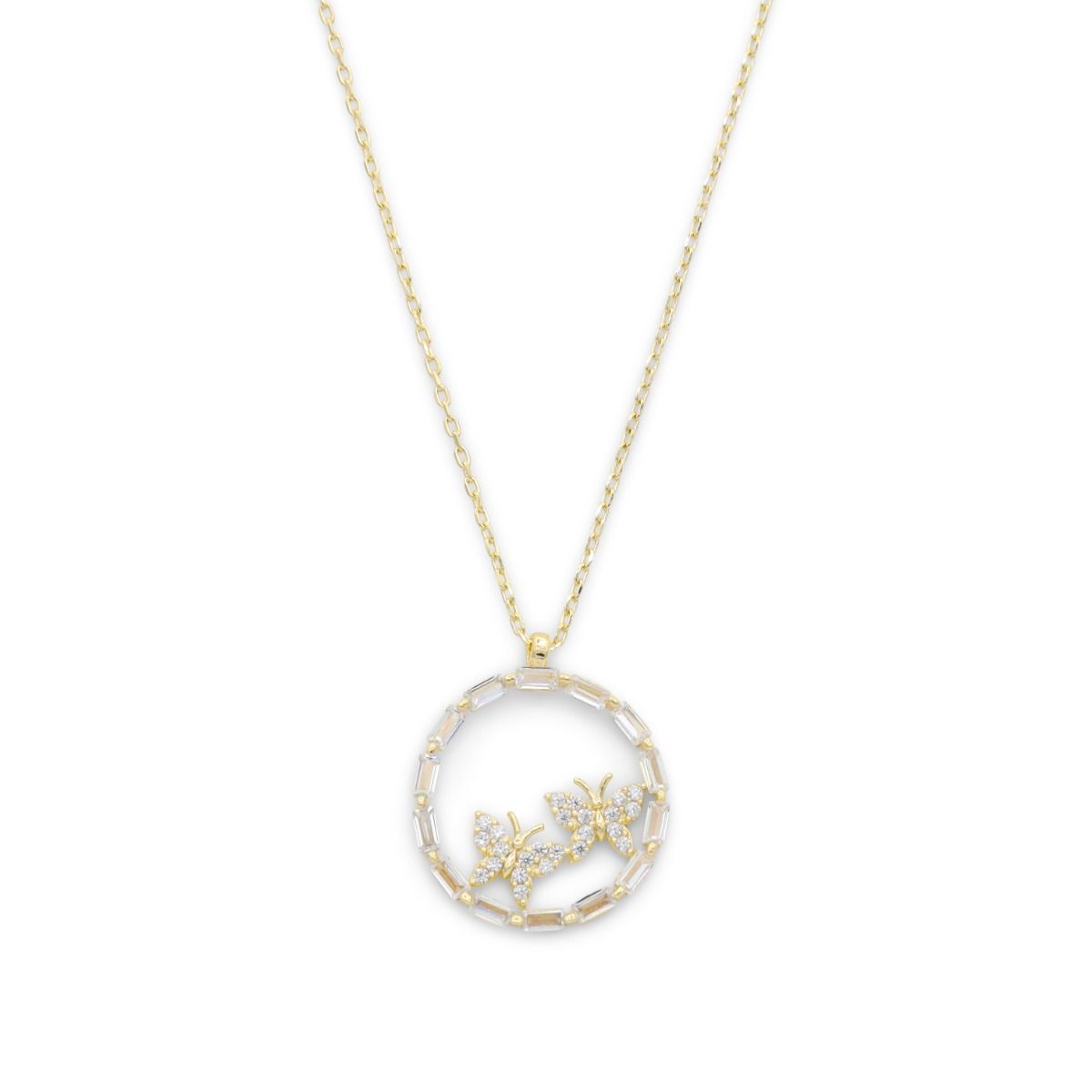 Butterfly Couple Necklace [18K Gold Plated]