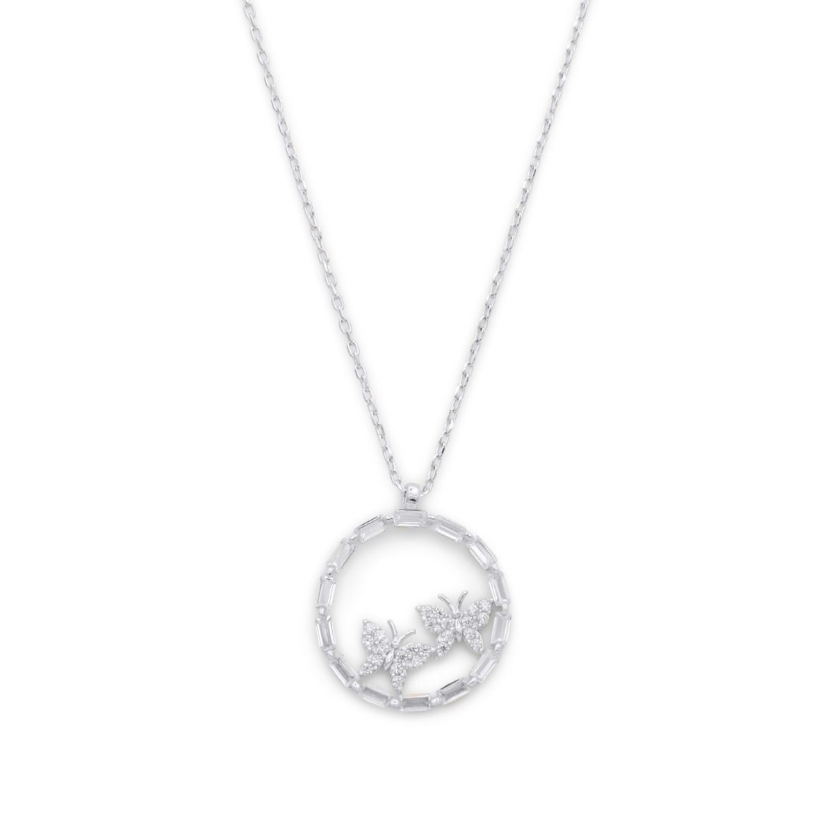 Butterfly Couple Necklace [Sterling Silver]