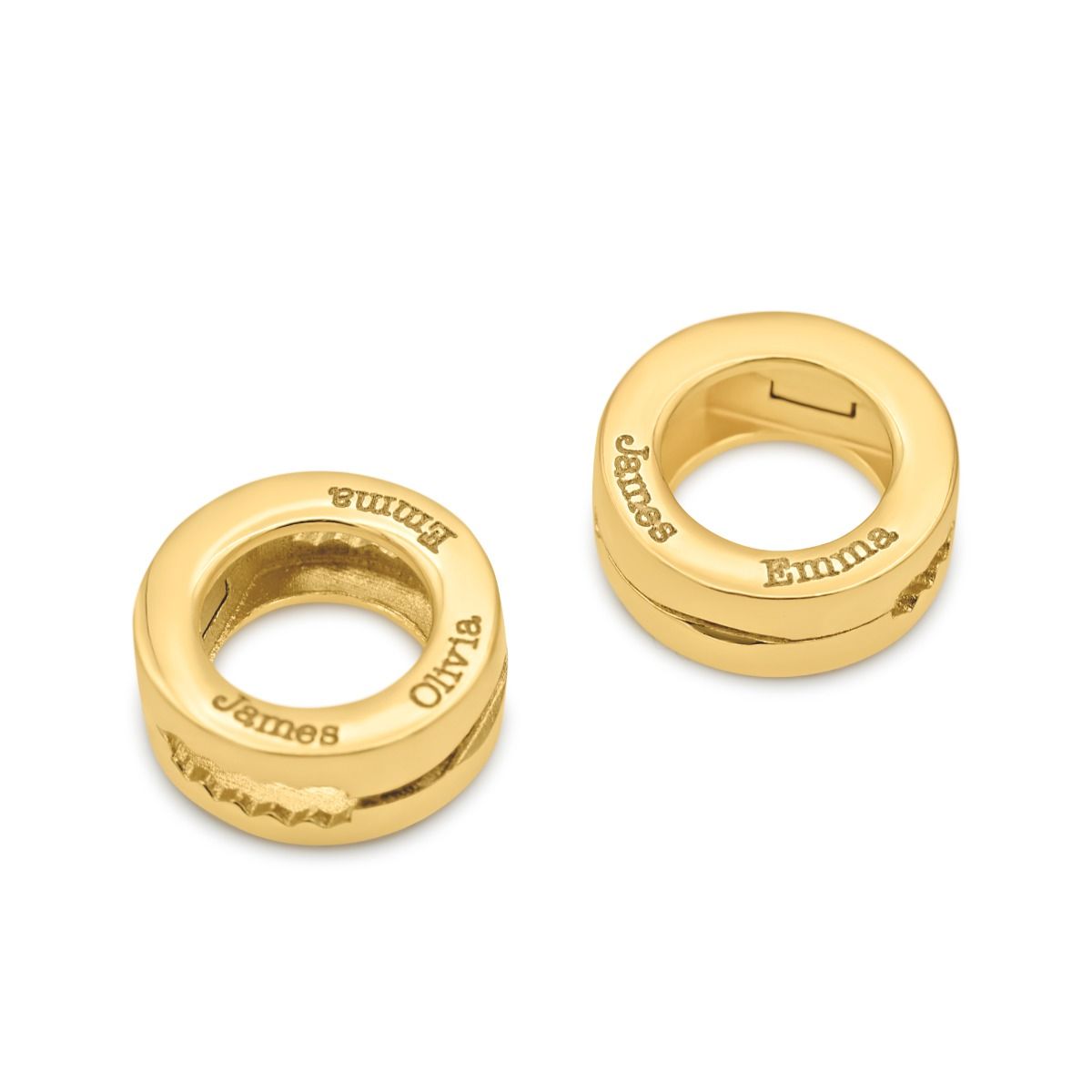 Kreis Anhänger für Verzauberte Charms Milanaise Kette [750er Gold Vermeil]