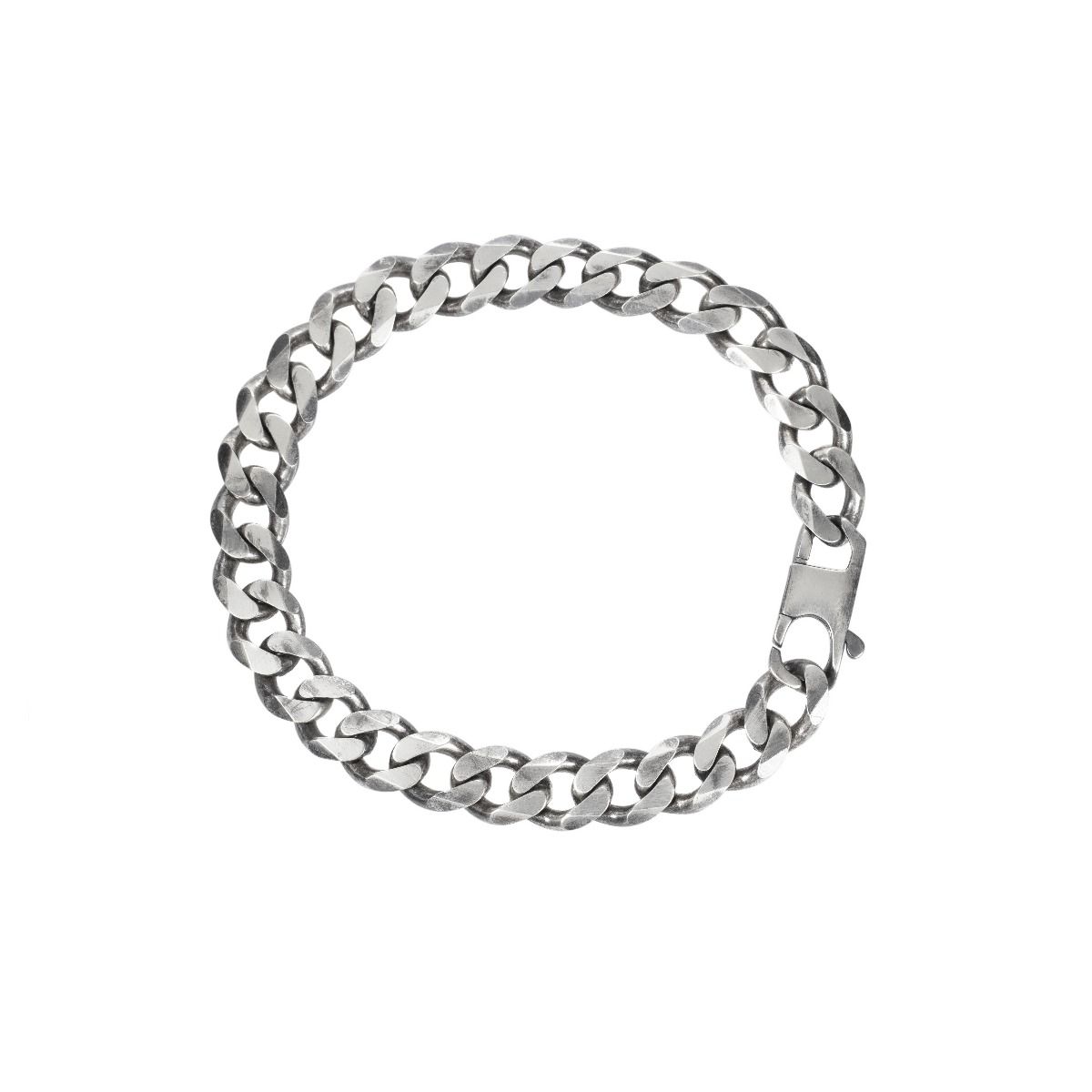 Classic Curb Chain Men Bracelet - Sterling Silver
