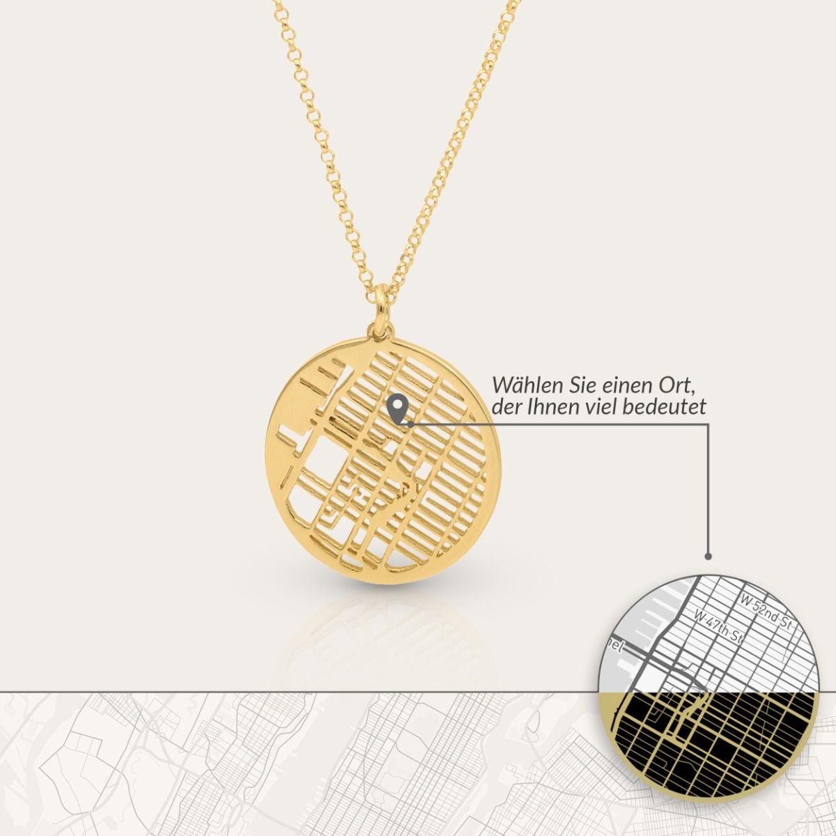 Beliebte Erinnerungen Kartenkette [750er Gold Vermeil]