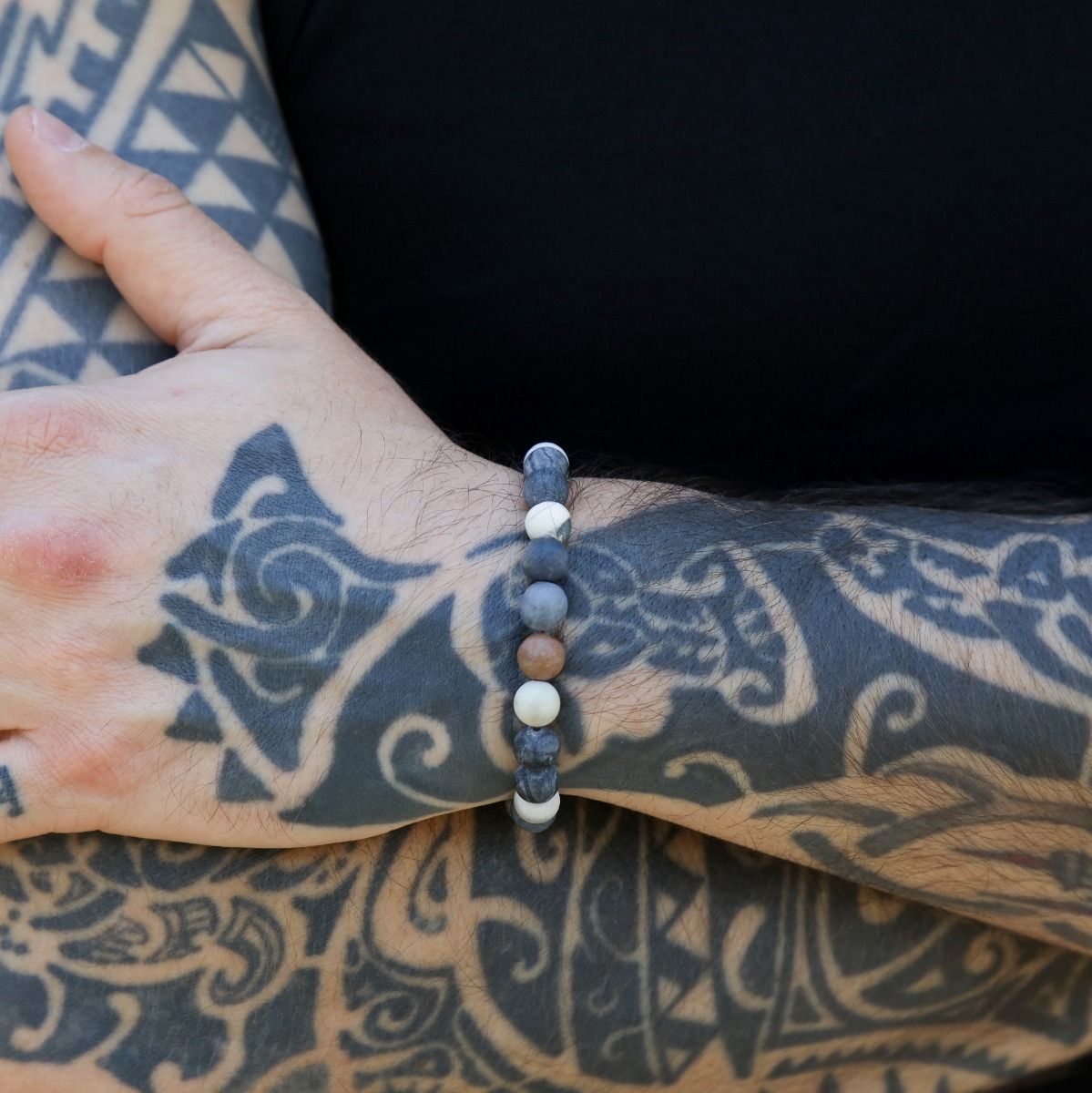 Bracelet Jaspe Picasso Classique pour Homme