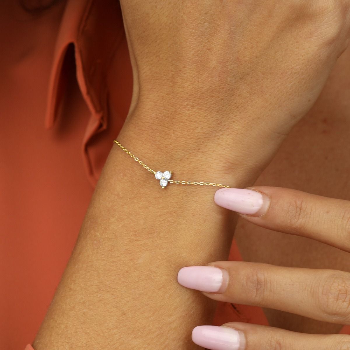 Crystal Bloom Bracelet [18K Gold Vermeil]