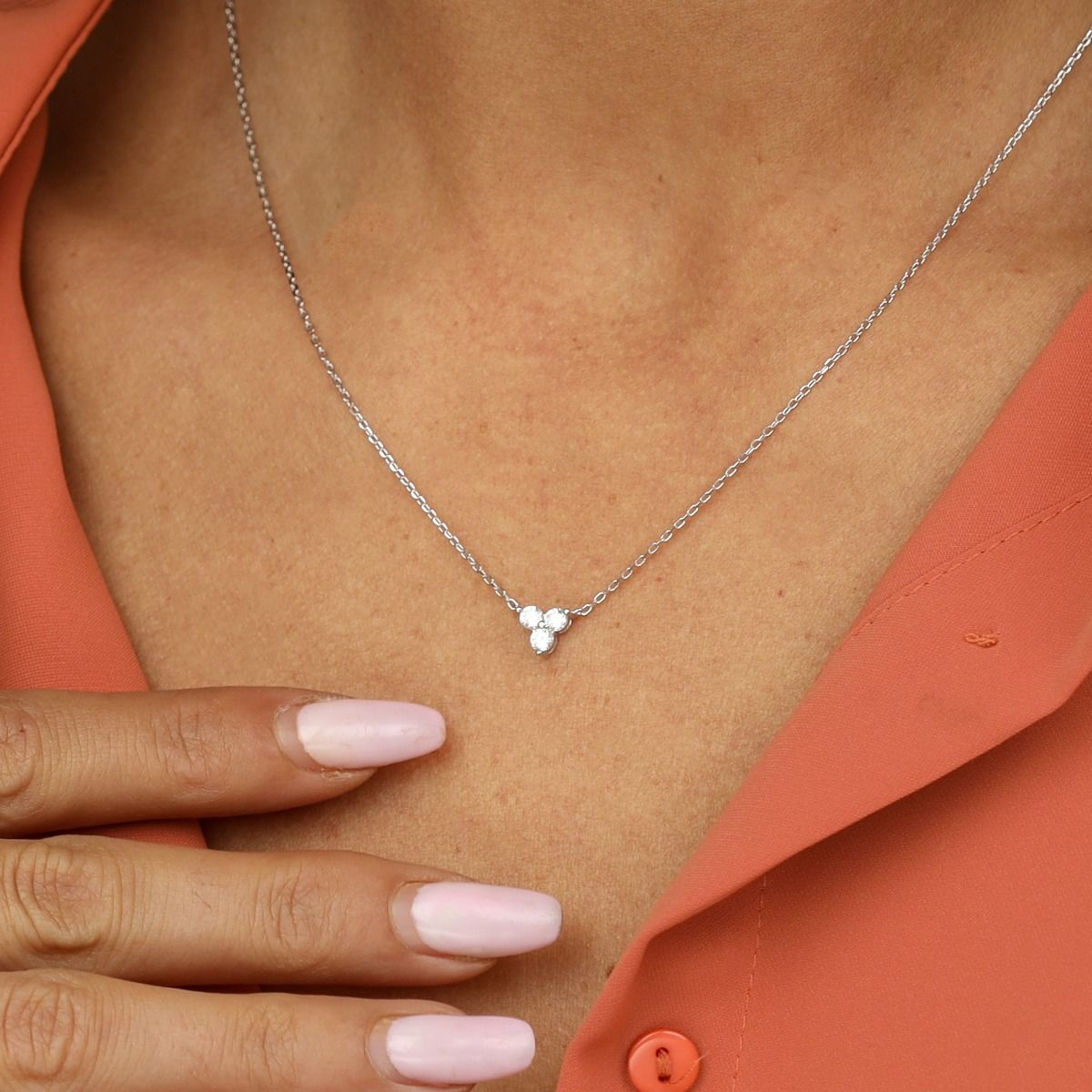 Crystal Bloom Necklace [Sterling Silver]