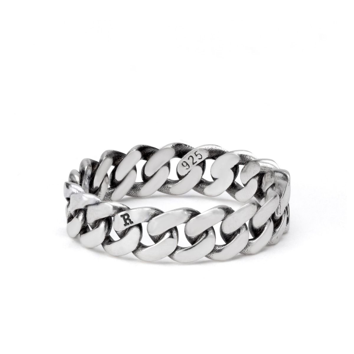 Cuban Chain Ring for Men in Silver - Men's Rings by Talisa