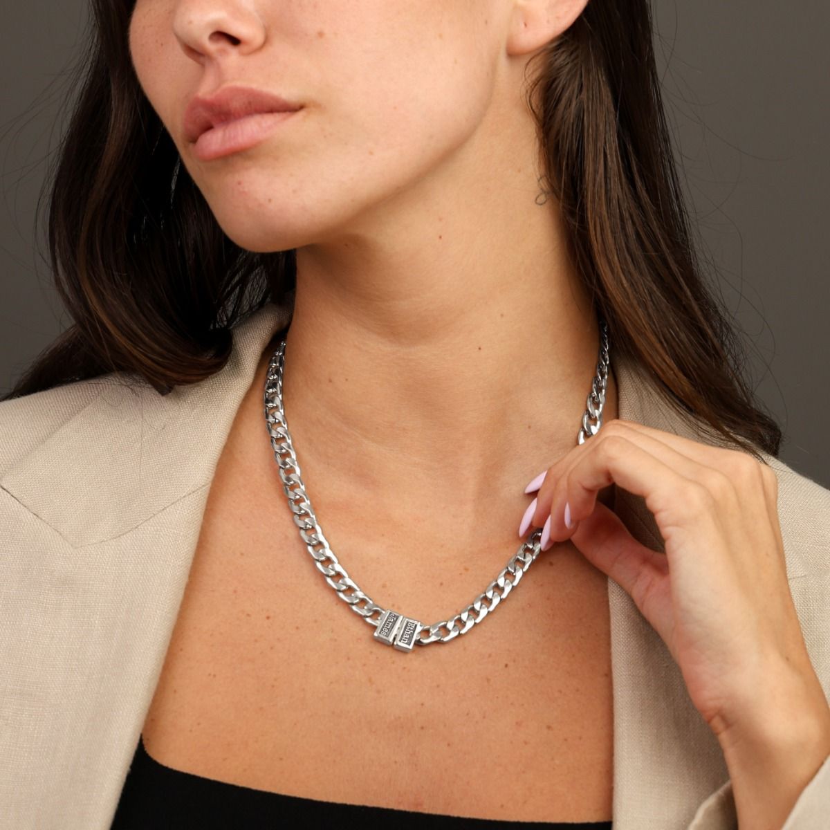 Cuban Link Chain Name Necklace (Silver Necklaces) - Unique Gifts for Her